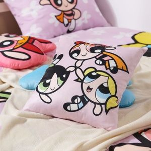 NWT Cartoon Network Powerpuff Girls Throw Pillow Cover Pink
